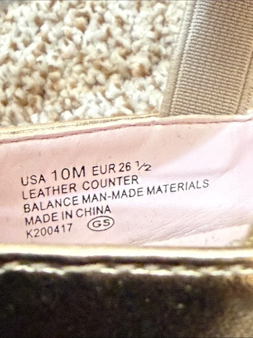 NINA GIRLS MARISSA PLATINO METALLIC ZIP BACK BALLET FLATS 10